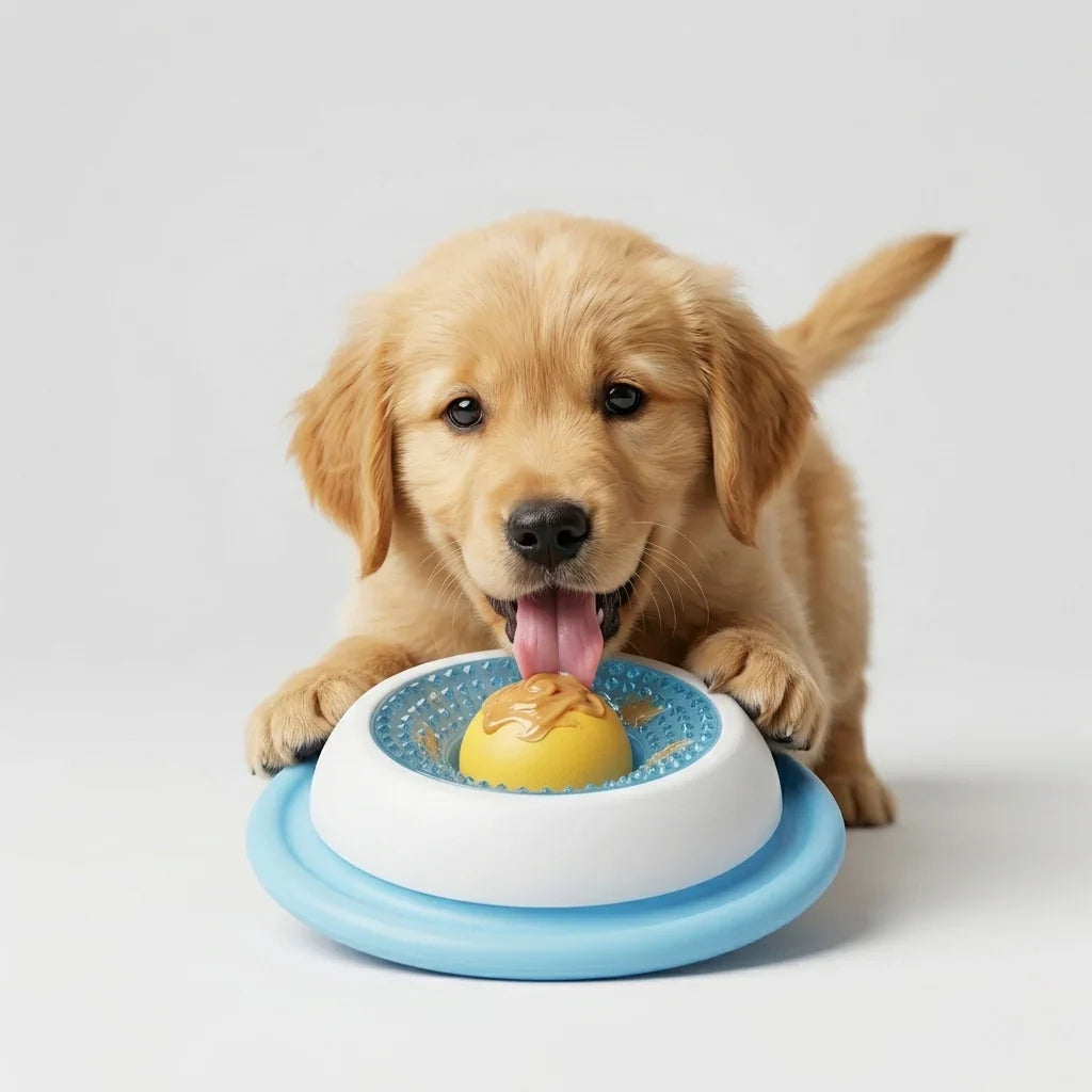 Interactive slow feeder lick toy for dogs - top view